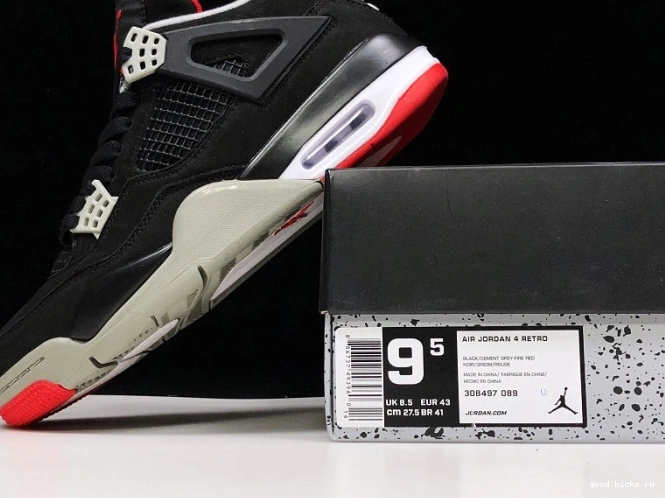 BLACK RETRO JORDAN 308497-060 CEMENT 4 0810